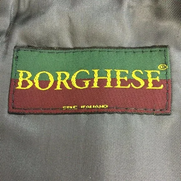 Borghese Suit Jacket Blazer Sports Coat Mens 54R Gray 2 Piece Virgin Wool Italy